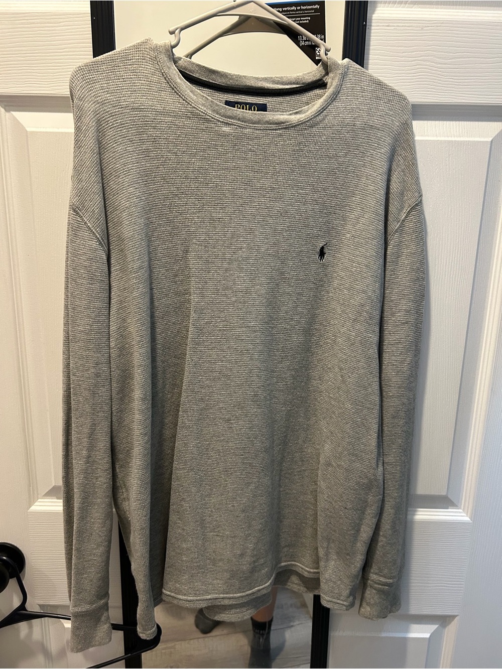 Polo by Ralph Lauren Light Gray Ribbed Crewneck Sweater
